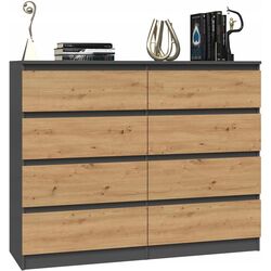 Comoda TopEshop Malwa M8 120 (Anthracite/Artisan Oak) Thumb