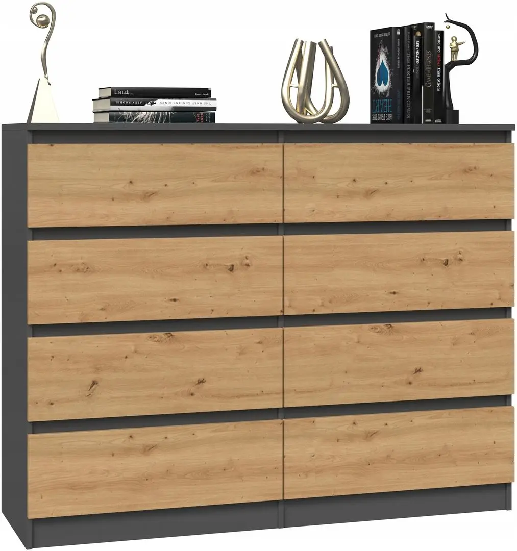 Comoda TopEshop Malwa M8 120 (Anthracite/Artisan Oak)