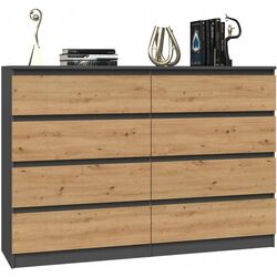 Comoda TopEshop Malwa M8 140 (Anthracite/Artisan Oak) Thumb