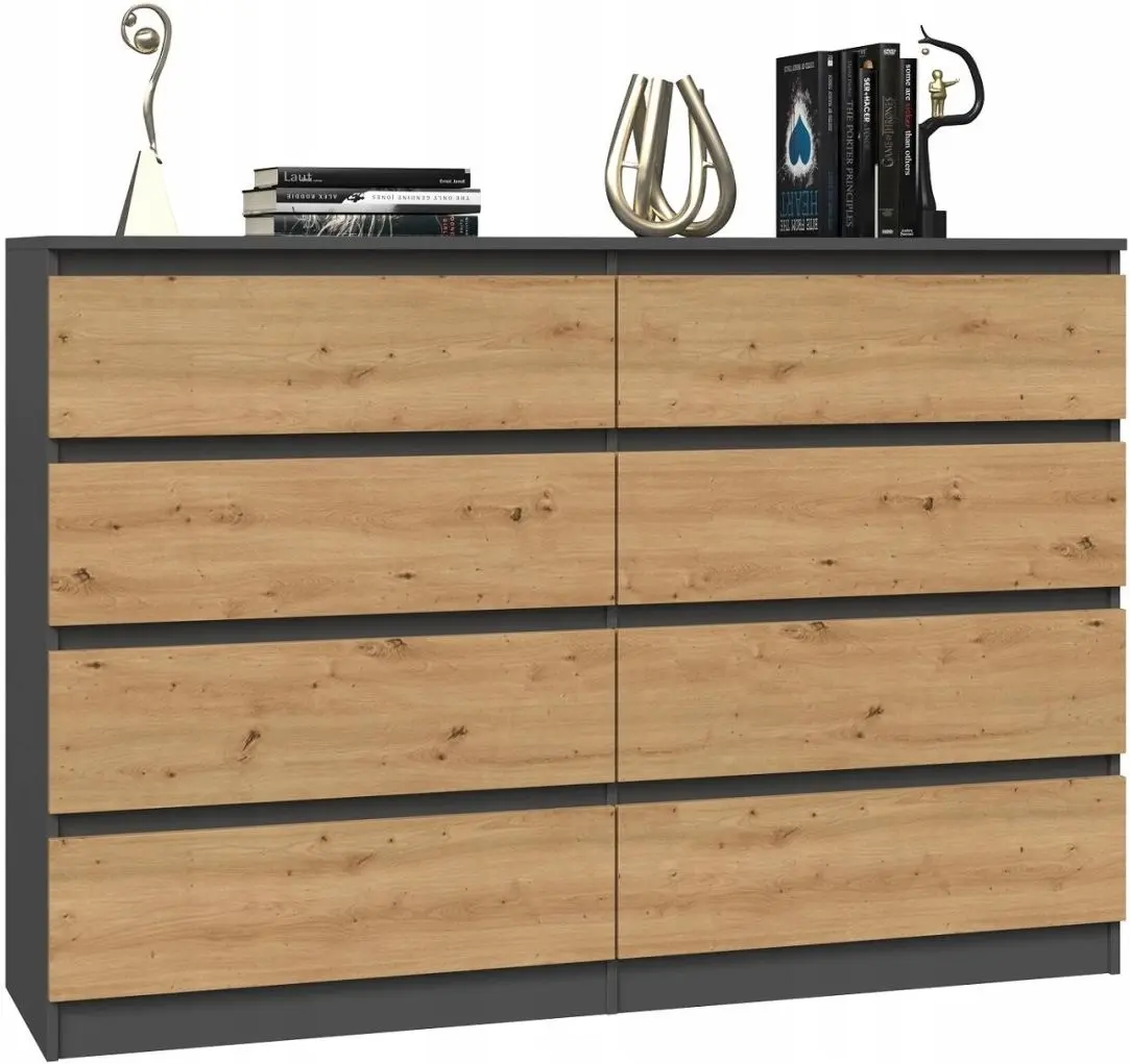 Comoda TopEshop Malwa M8 140 (Anthracite/Artisan Oak)