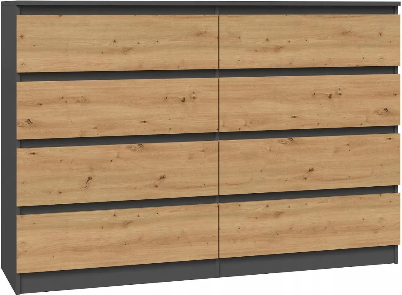 Comoda TopEshop Malwa M8 140 (Anthracite/Artisan Oak)