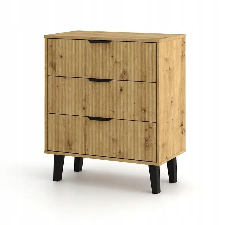 Comoda TopEshop Scandi 3S Slim (Artisan Oak) - 2
