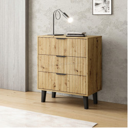 Comoda TopEshop Scandi 3S Slim (Artisan Oak)