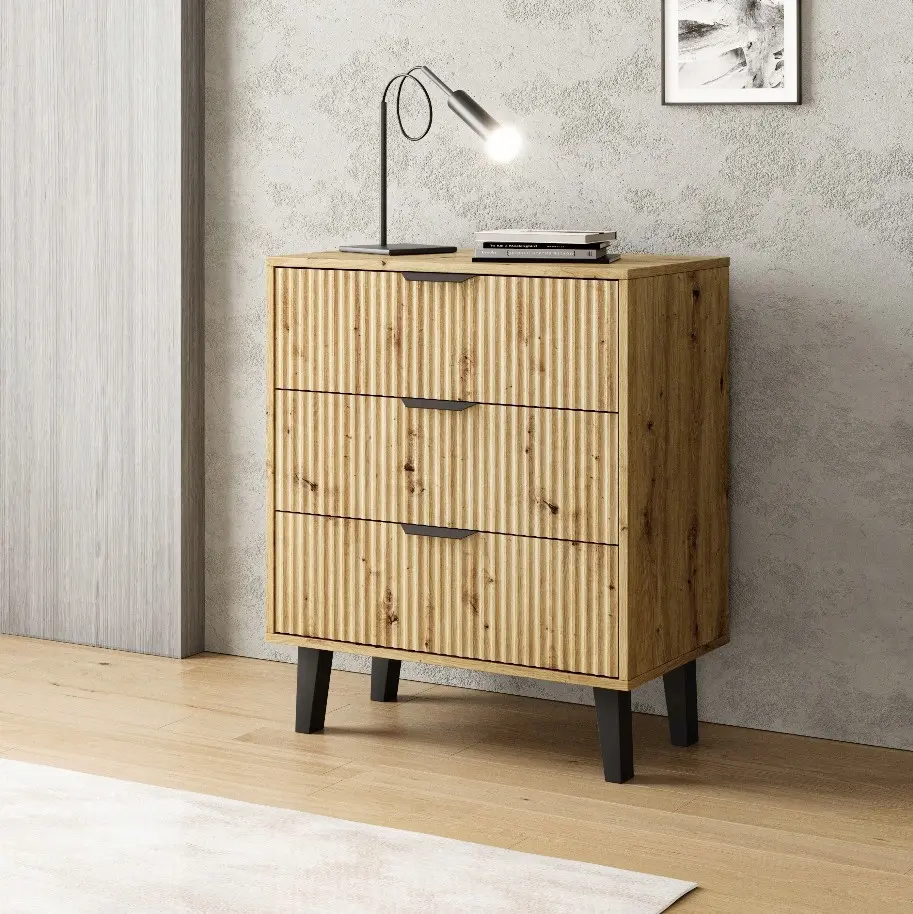 Comoda TopEshop Scandi 3S Slim (Artisan Oak)