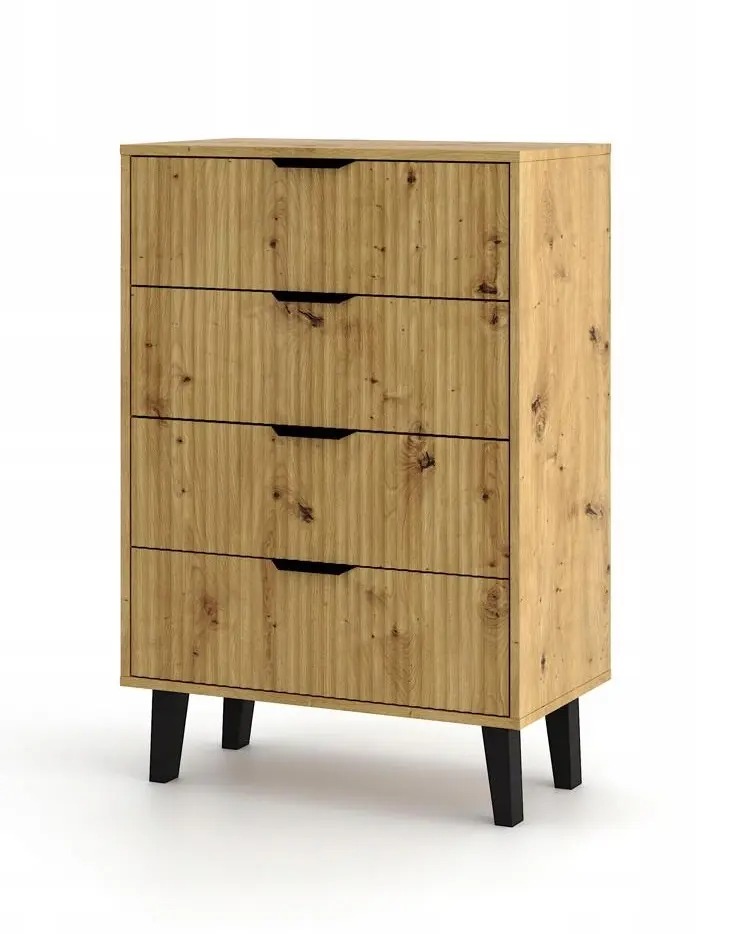 Comoda TopEshop Scandi 4S Slim (Artisan Oak) - 2