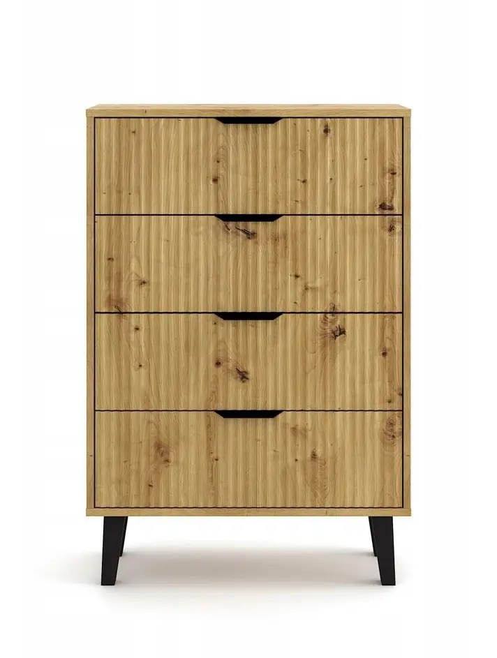 Comoda TopEshop Scandi 4S Slim (Artisan Oak) - 3