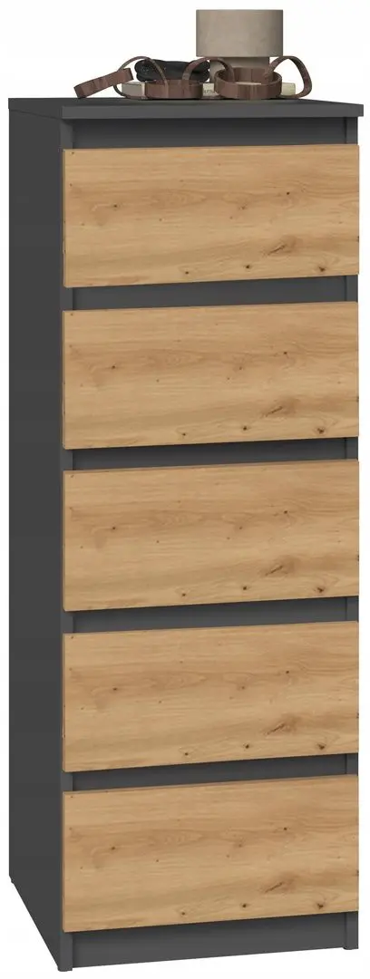 Comoda TopEshop W5 (Anthracite/Artisan Oak)