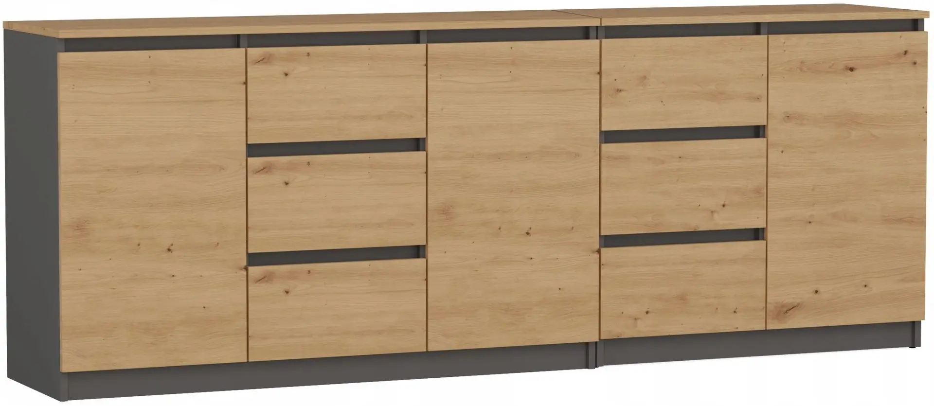 Set tumbe TopEshop Costa 3D6S (Anthracite/Artisan Oak)