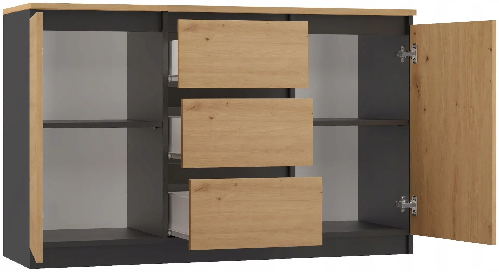 Set tumbe TopEshop Costa 3D6S (Anthracite/Artisan Oak)