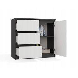 Тумба TopEshop 1D3S (Anthracite/White) Thumb