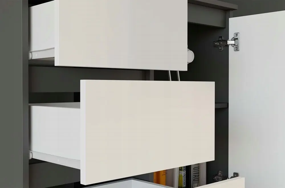 Тумба TopEshop 1D3S (Anthracite/White) - 3