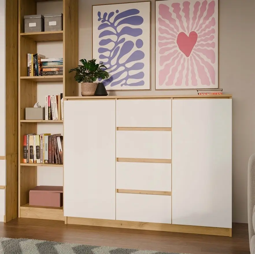 Тумба TopEshop 2D4S (Artisan Oak/White)