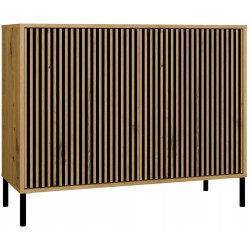 Тумба TopEshop Kamaro 2D Slim (Artisan Oak/Black) Thumb