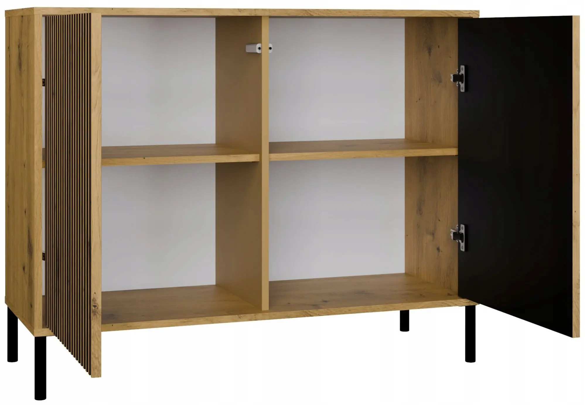 Тумба TopEshop Kamaro 2D Slim (Artisan Oak/Black) - 3