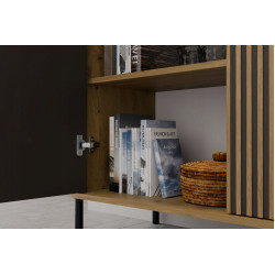 Тумба TopEshop Kamaro 2D Slim (Artisan Oak/Black) Thumb