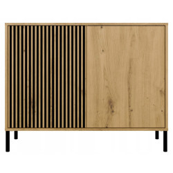 Тумба TopEshop Kamaro 2D Slim/Smooth (Artisan Oak/Black) Thumb