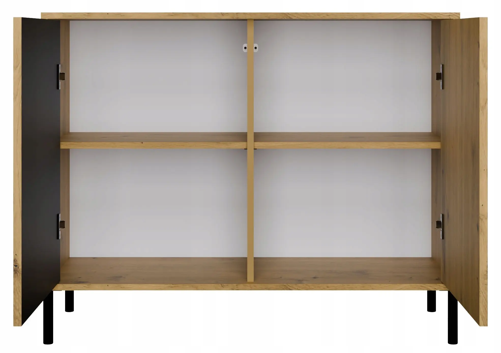 Тумба TopEshop Kamaro 2D Slim/Smooth (Artisan Oak/Black) - 5