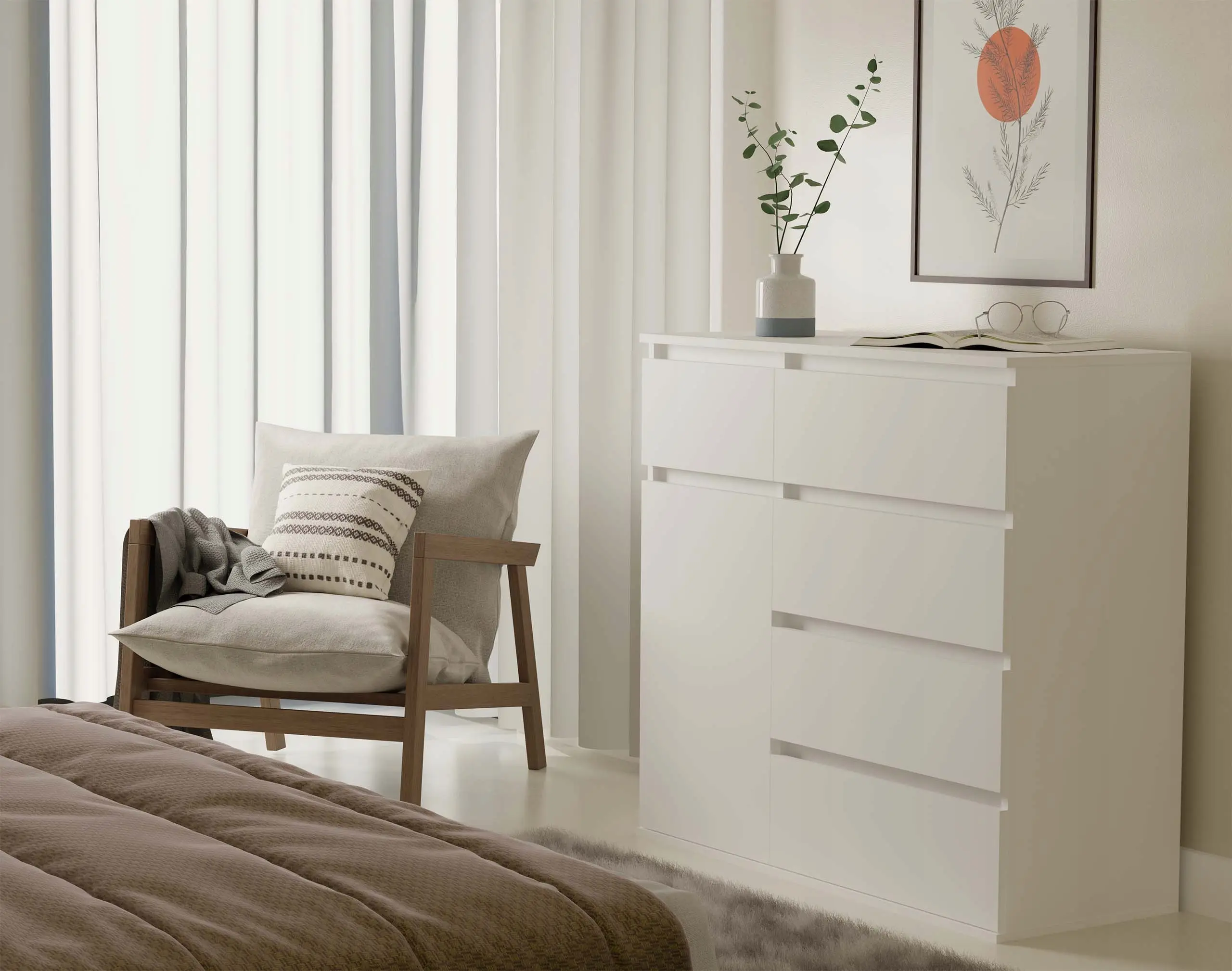 Тумба TopEshop Malwa 1D5S (White) - 9