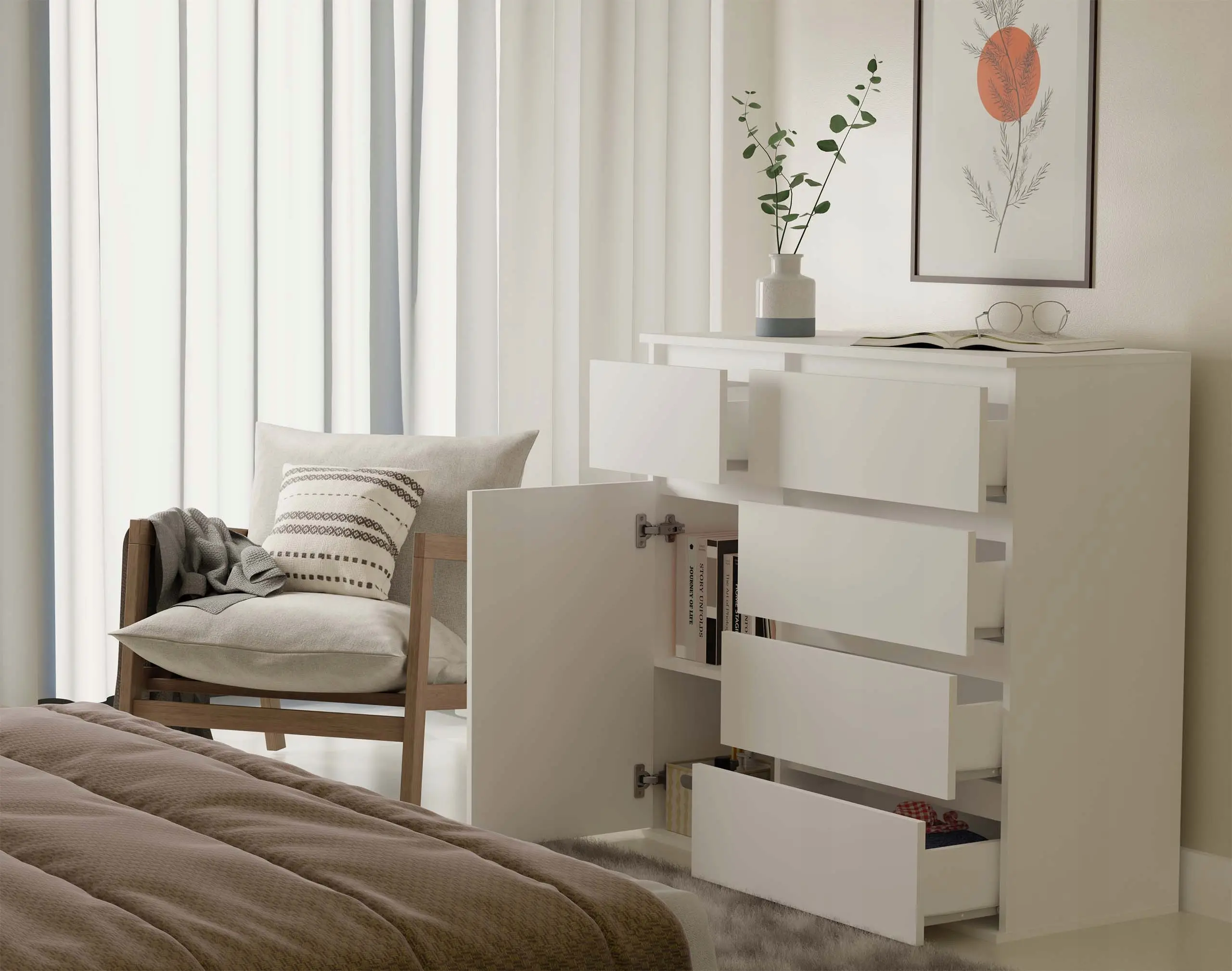 Тумба TopEshop Malwa 1D5S (White) - 10