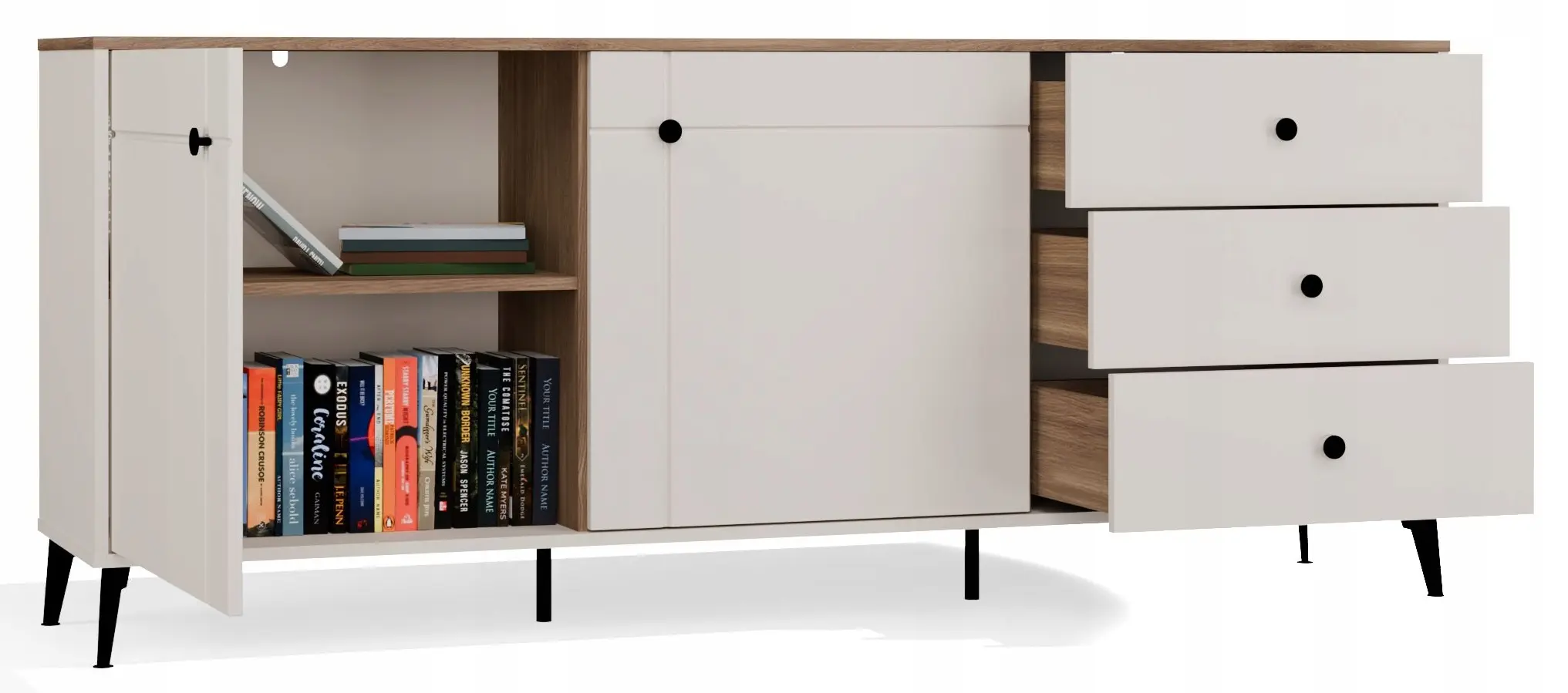 Тумба TopEshop Point 2D3S (Cashmere/Castello Oak) - 7