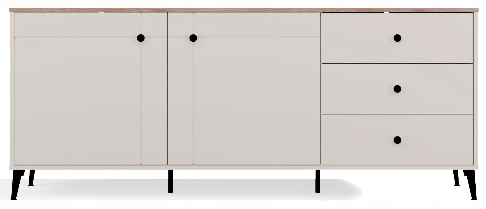 Тумба TopEshop Point 2D3S (Cashmere/Castello Oak) - 9