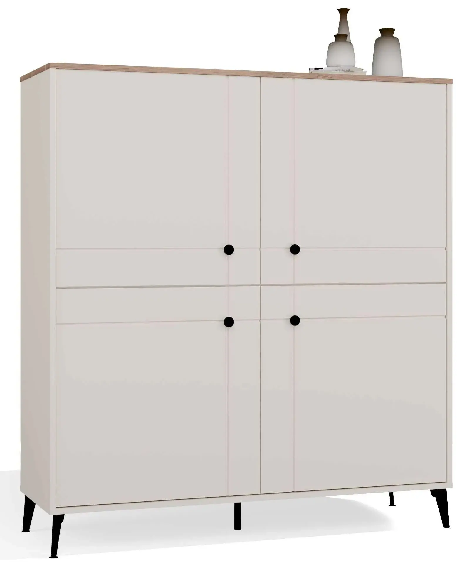 Тумба TopEshop Point 4D (Cashmere/Castello Oak) - 3