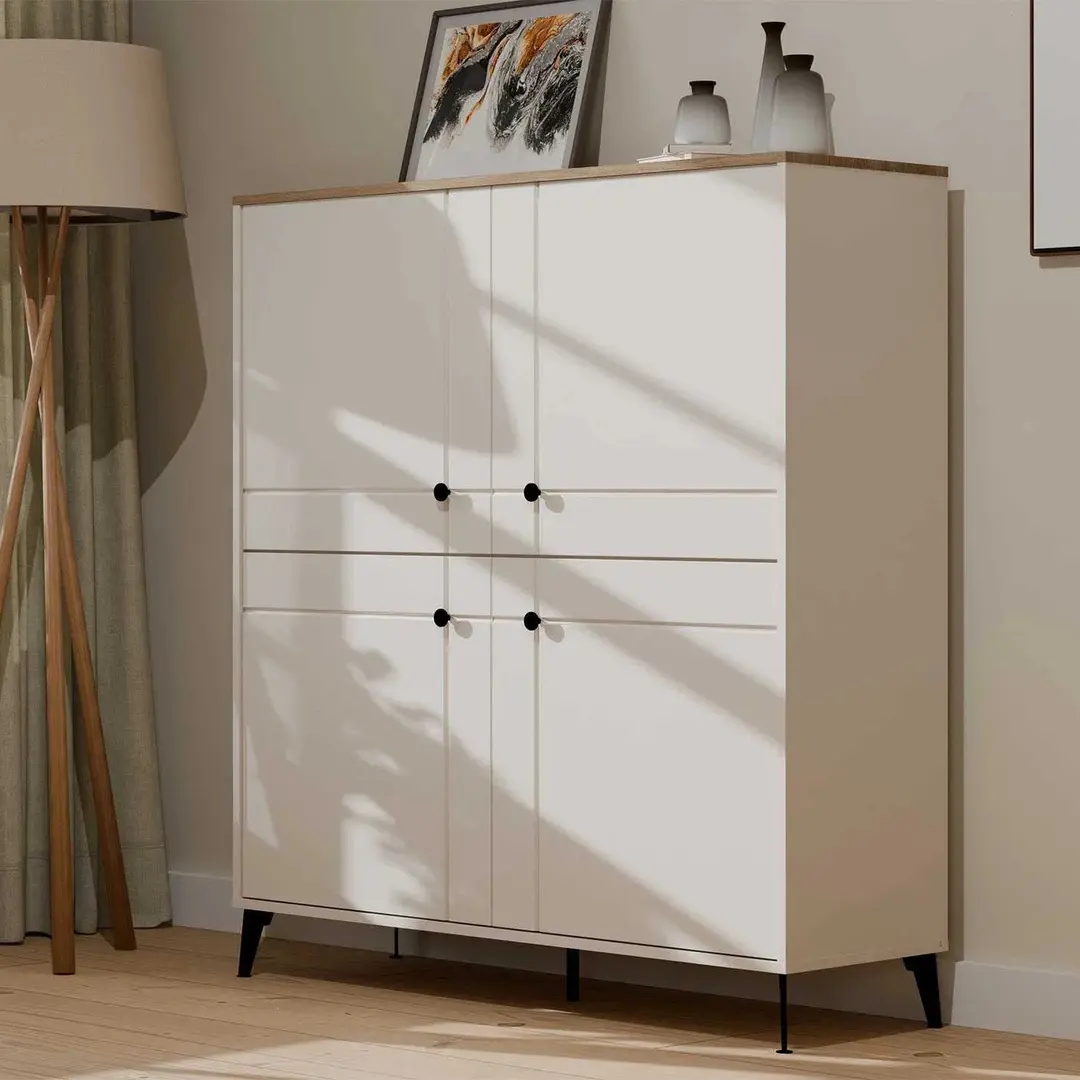 Тумба TopEshop Point 4D (Cashmere/Castello Oak)