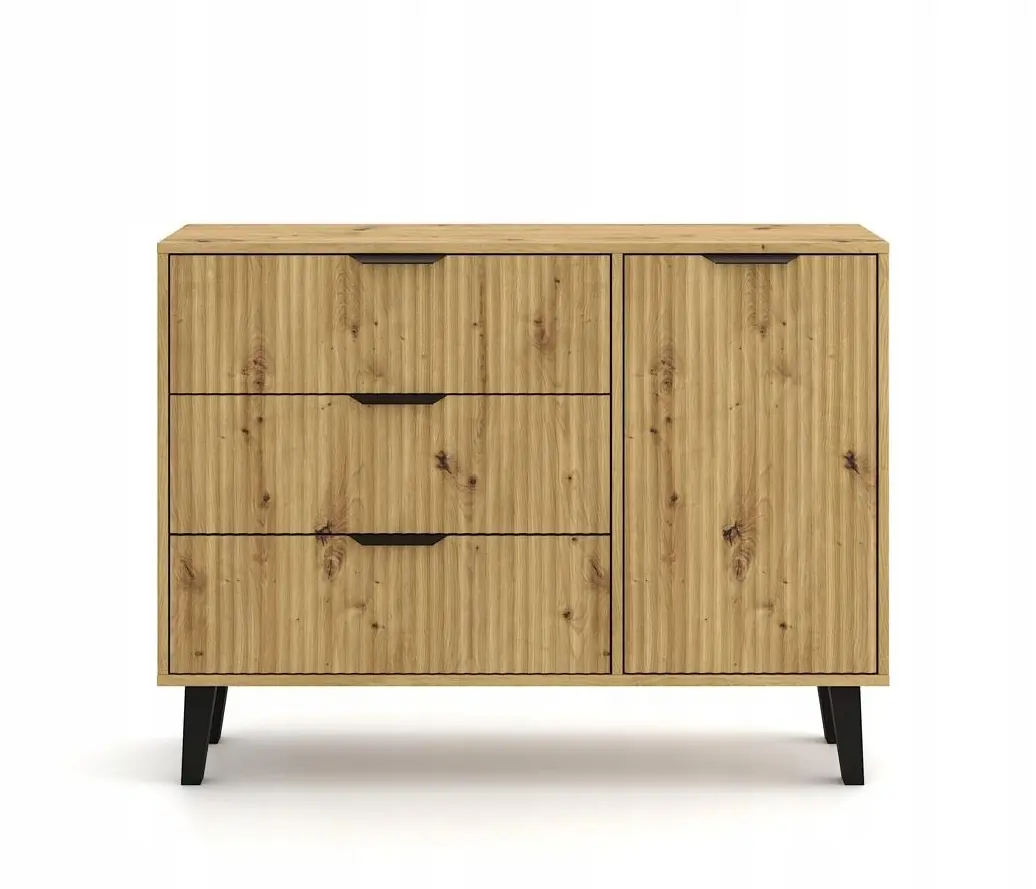 Тумба TopEshop Scandi 1D3S Slim (Artisan Oak) - 3