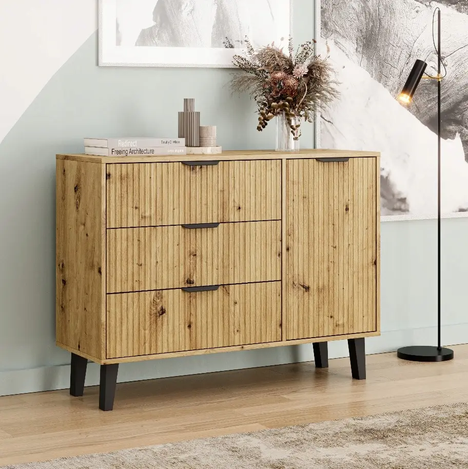 Тумба TopEshop Scandi 1D3S Slim (Artisan Oak)