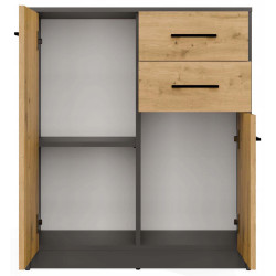 Тумба TopEshop Simplo 2D2S (Anthracite/Artisan Oak) Thumb