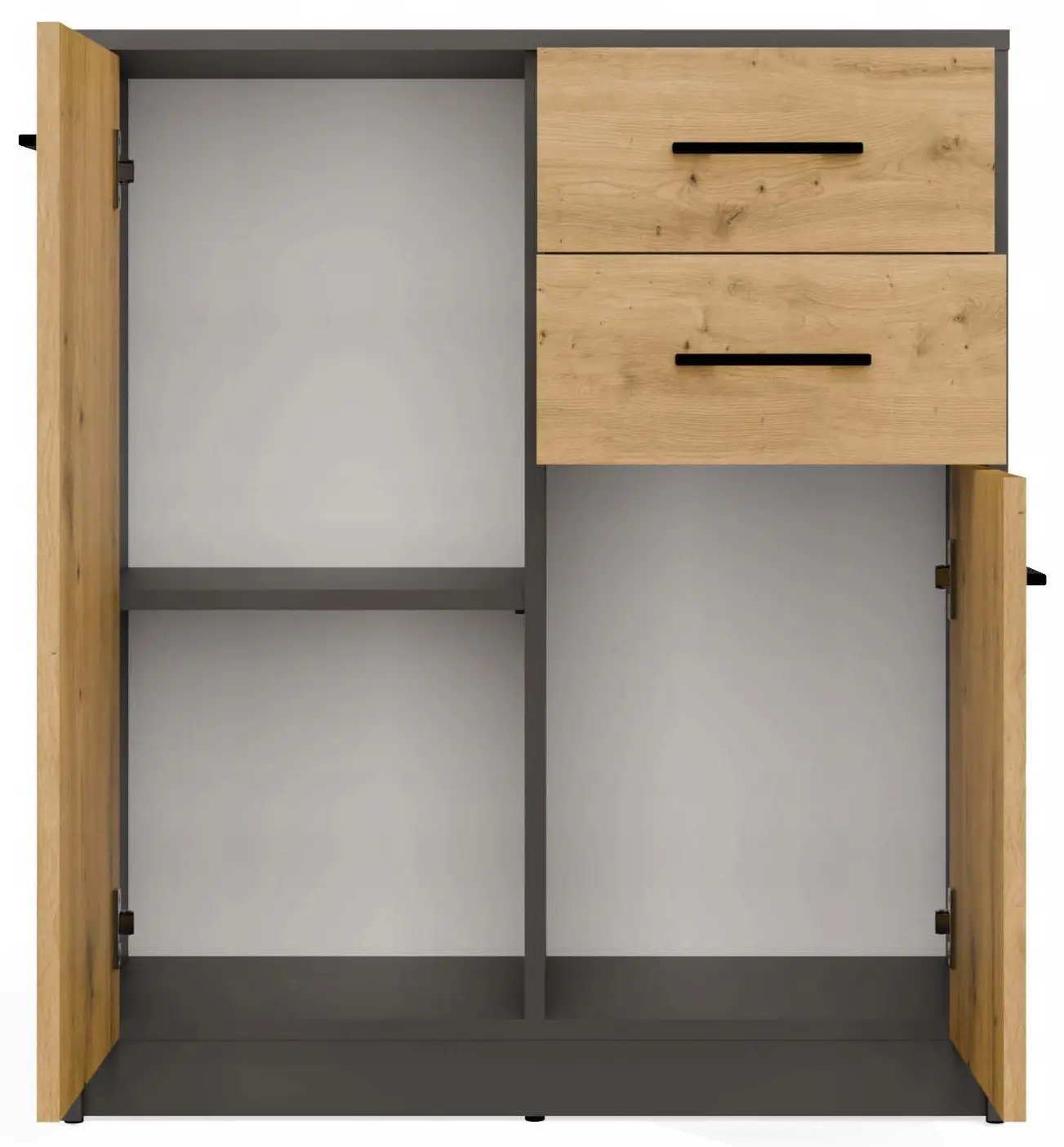 Тумба TopEshop Simplo 2D2S (Anthracite/Artisan Oak) - 3