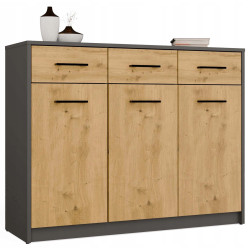 Тумба TopEshop Simplo 3D3S (Anthracite/Artisan Oak) Thumb