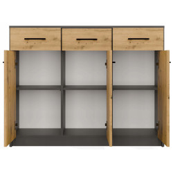 Тумба TopEshop Simplo 3D3S (Anthracite/Artisan Oak) Thumb