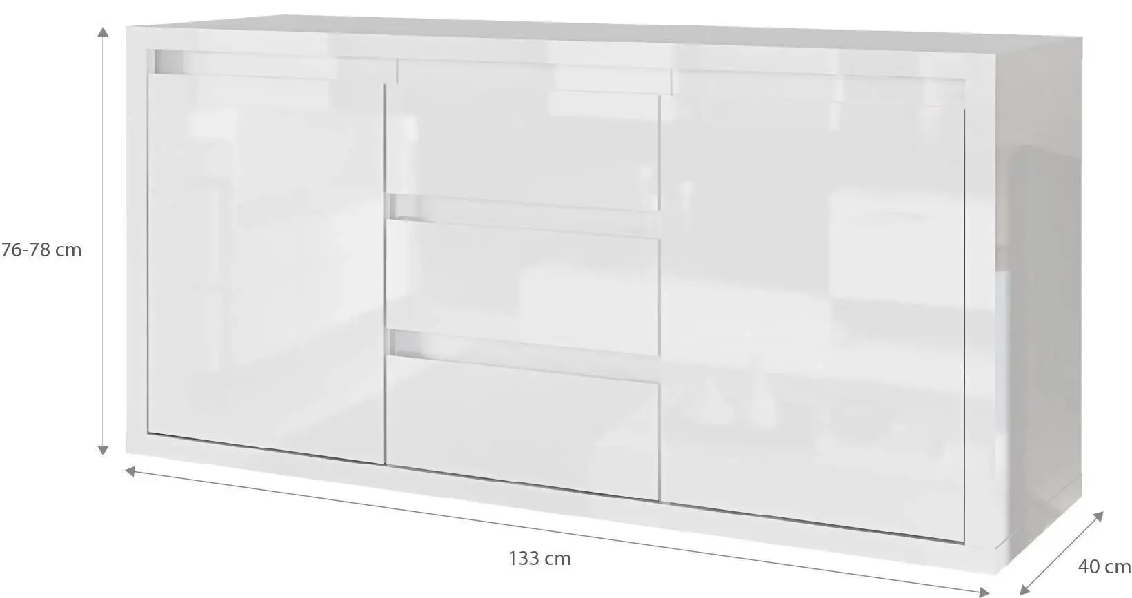 Comoda Tuckano 133 Glance (White Gloss)