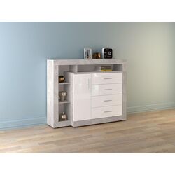Comoda Tuckano 136 Warsaw (Atelier/White Gloss) Thumb