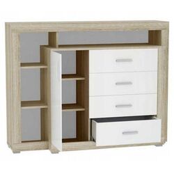 Comoda Tuckano 136 Warsaw (Sonoma/White Gloss) Thumb