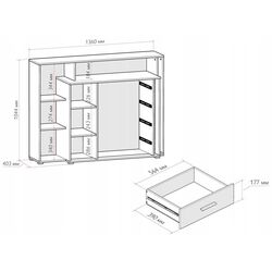 Comoda Tuckano 136 Warsaw (Sonoma/White Gloss) Thumb