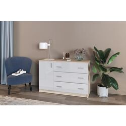 Comoda Tuckano 3S1D Basic (Sonoma/White Gloss) Thumb