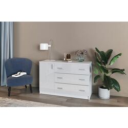 Comoda Tuckano 3S1D Basic (White/White Gloss) Thumb