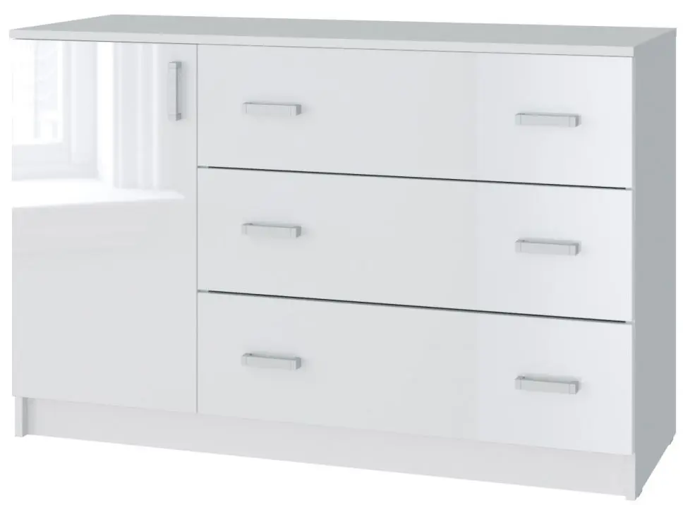 Comoda Tuckano 3S1D Basic (White/White Gloss)