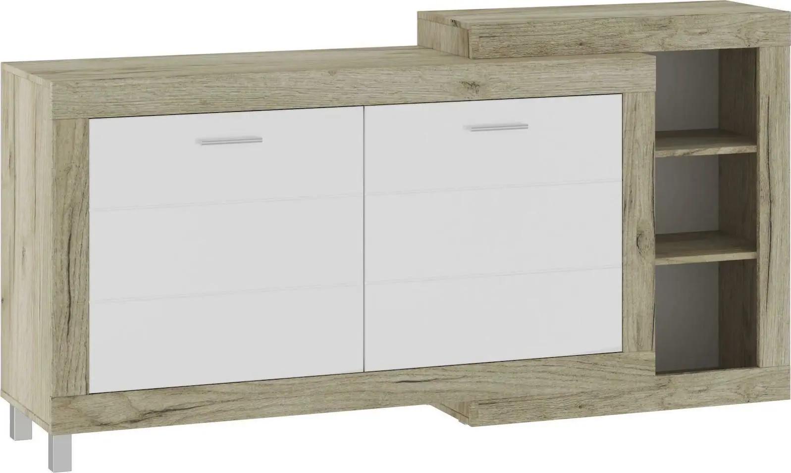 Тумба Tuckano 179 Ultra (Grey Craft Oak/White Gloss)