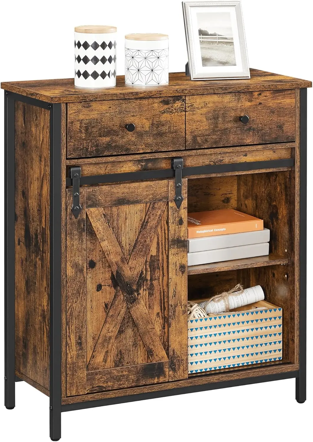 Тумба Vasagle LSC100B01 (Rustic Brown/Black) - 2