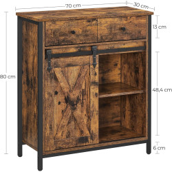 Тумба Vasagle LSC100B01 (Rustic Brown/Black) Thumb