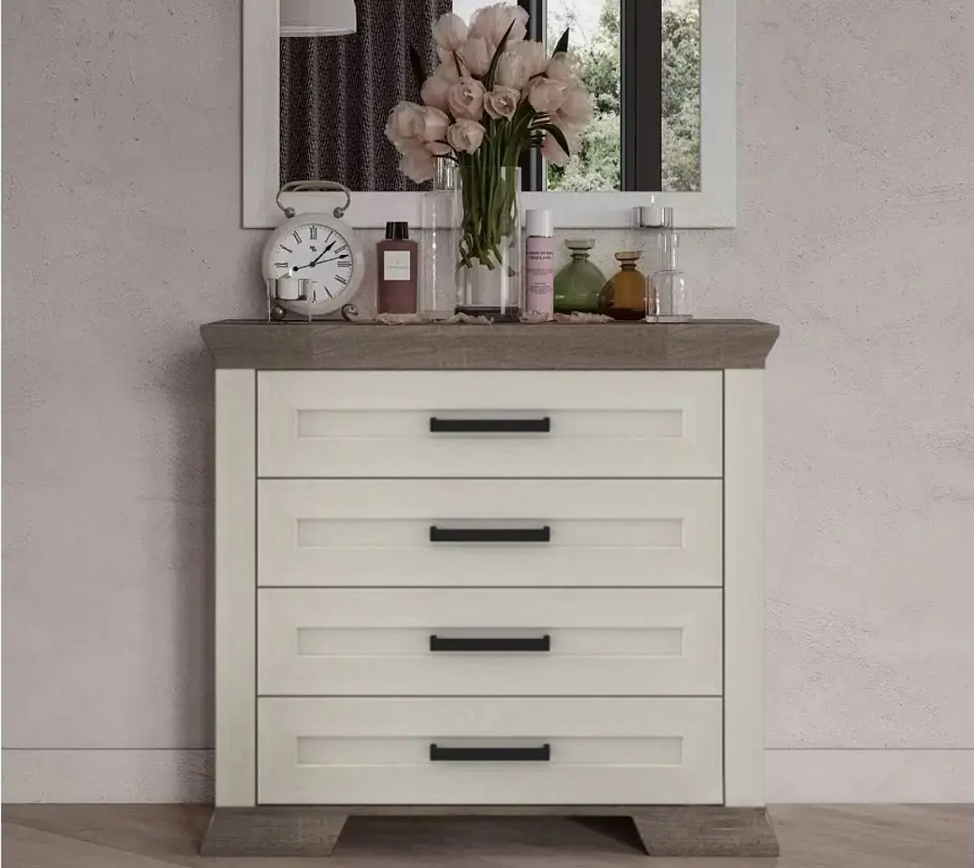 Comoda Yasen Marsel KOM4S (Snow Ash/Sonoma Oak Truffle)