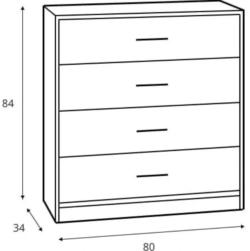 Comoda Yasen Nepo 4S (Sonoma Oak)