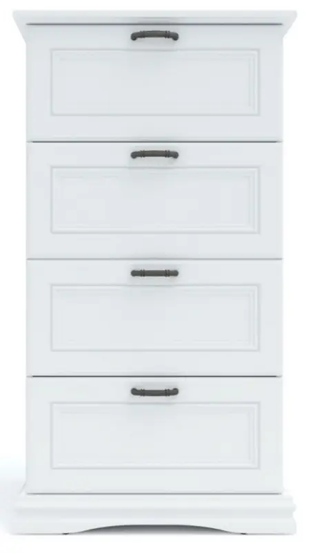 Комод Yasen Сардиния 4Ш (Нимфея Альба/Белый Супермат)