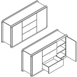 Comoda Yasen Ski 2D3S (Nymphea Alba/Appalachian Oak) Thumb