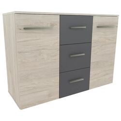 Тумба Yasen Бари 2Д3Ш (Гикори Рокфорд Светлый/Графит Серый) Thumb