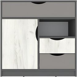 Тумба Yasen Дисней 900 (Серый Графит/Дуб Крафт Белый/Кашемир) Thumb