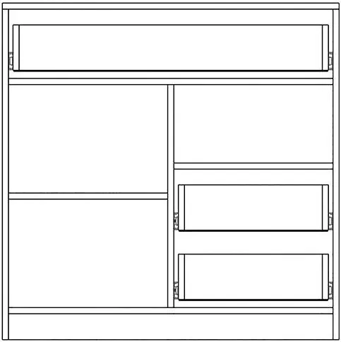 Тумба Yasen Дисней 900 (Серый Графит/Дуб Крафт Белый/Кашемир) - 3